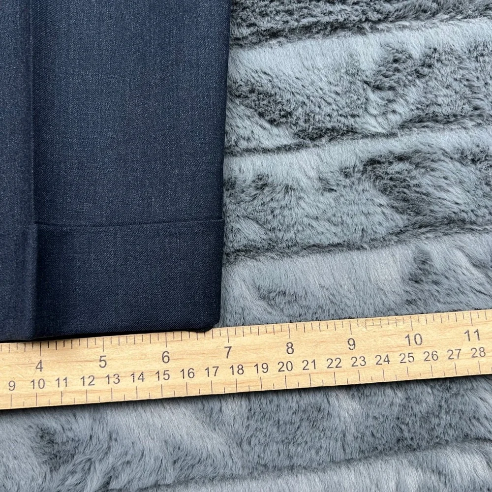 Ballin Comfort-EZE Mens Super 120s Wool Dress Pants Gray Cuffed 35x29